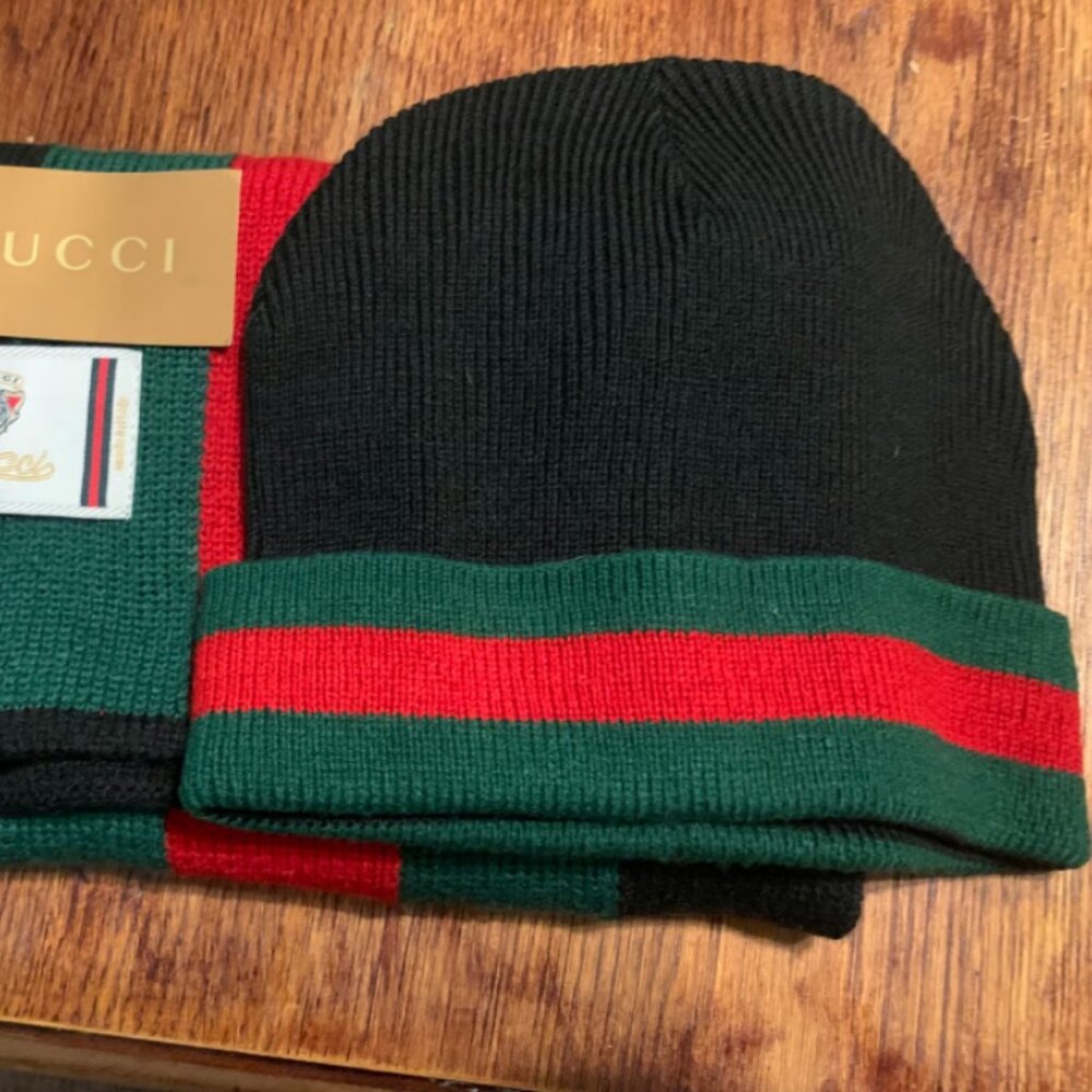 Gucci Hat and Scarf Set